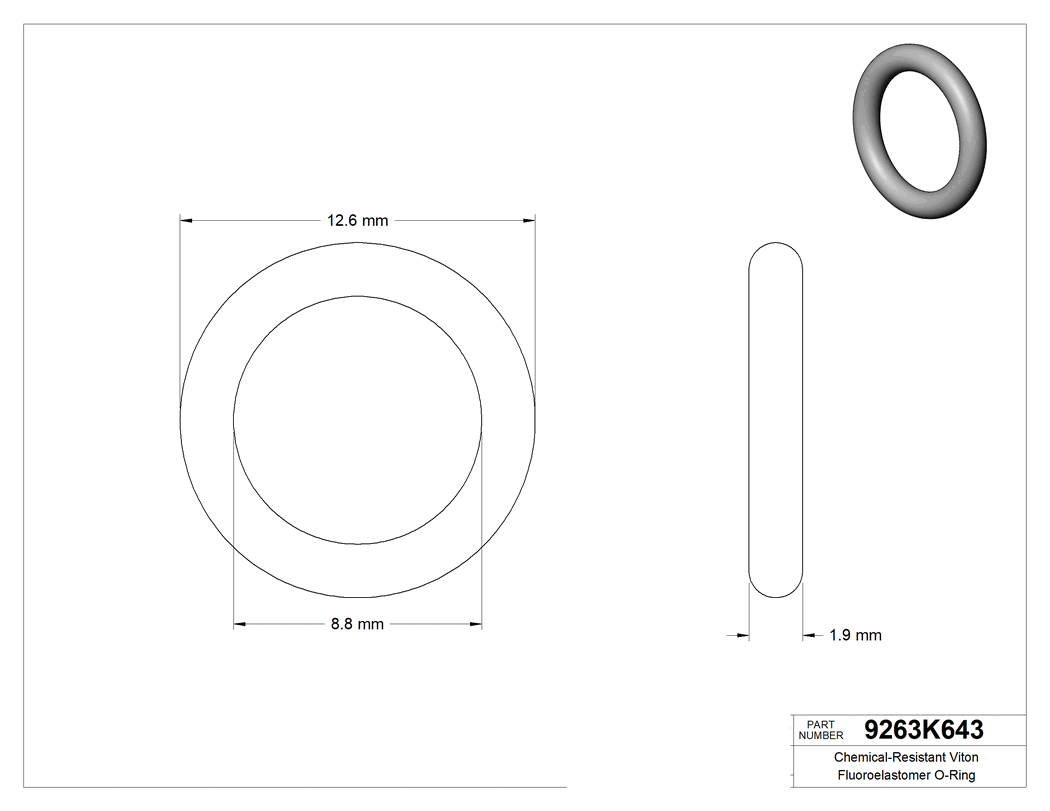 Technical drawing - 9263K643